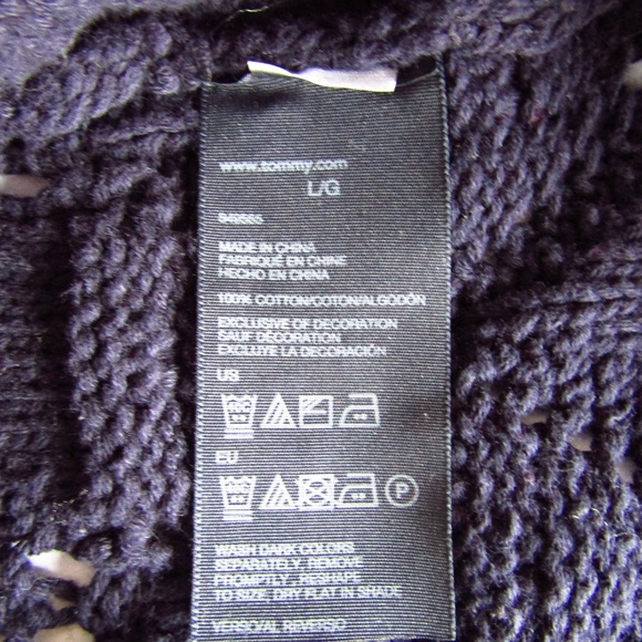 Tommy Hilfiger Blue Knit Jumper Pullover Sweater L - Picture 8 of 8